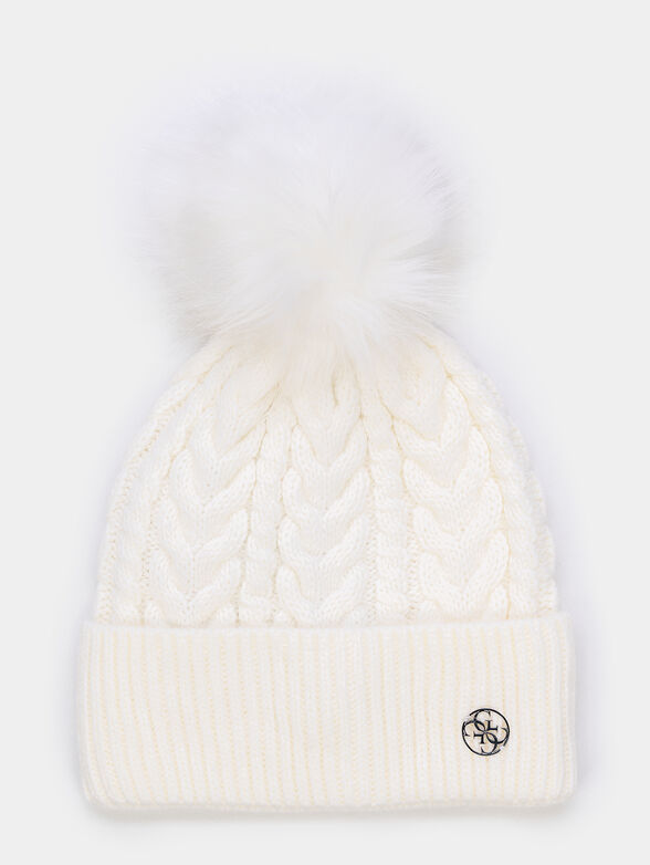 Knitted hat with pompon - 1