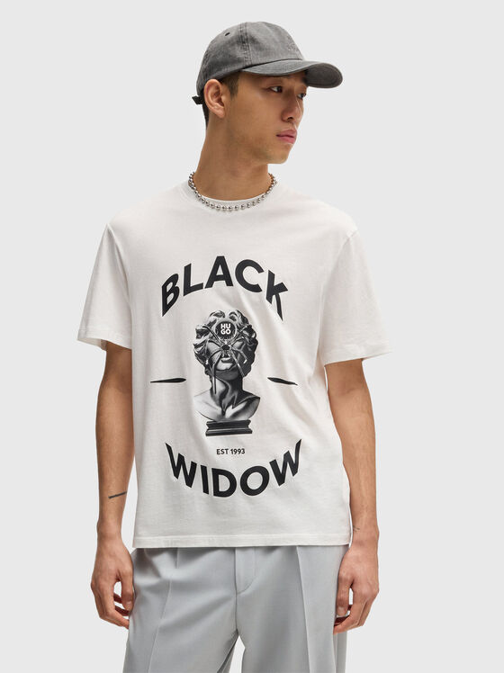 Cotton T-shirt with print - 1