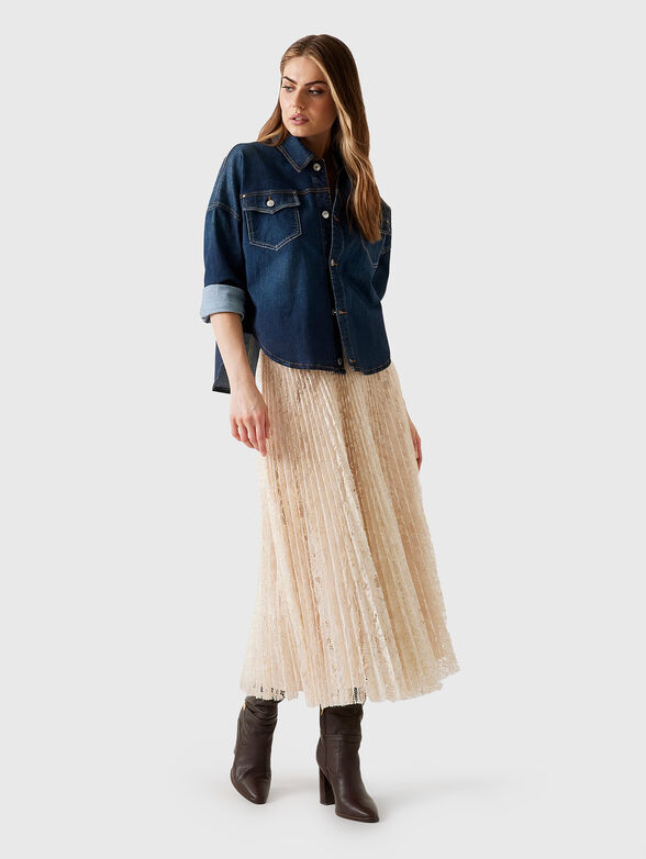 CHARLOTTE lace midi skirt - 4