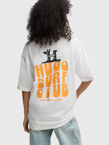 Unisex T-shirt with oval neckline and print - 5