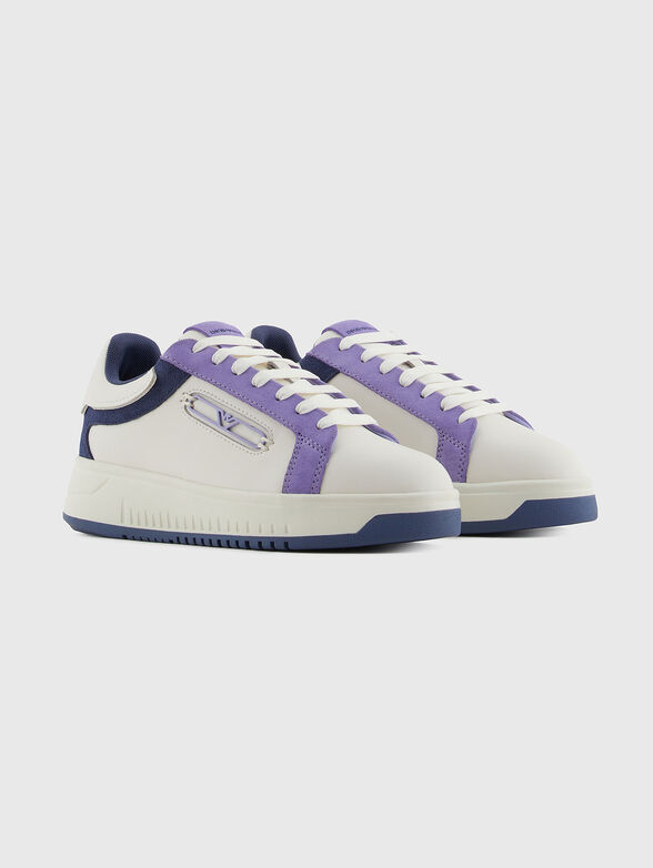 Leather sneakers with logo - 2