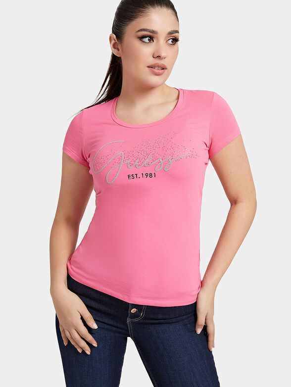 CHLOE black t-shirt with logo print - 1