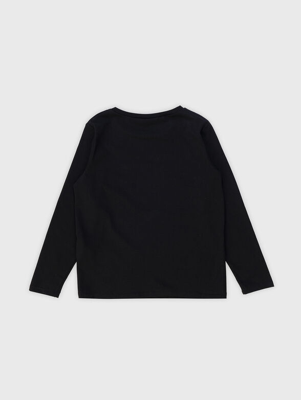 Black blouse with glitter logo - 2
