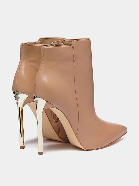 EHREN leather ankle boots in beige color - 2