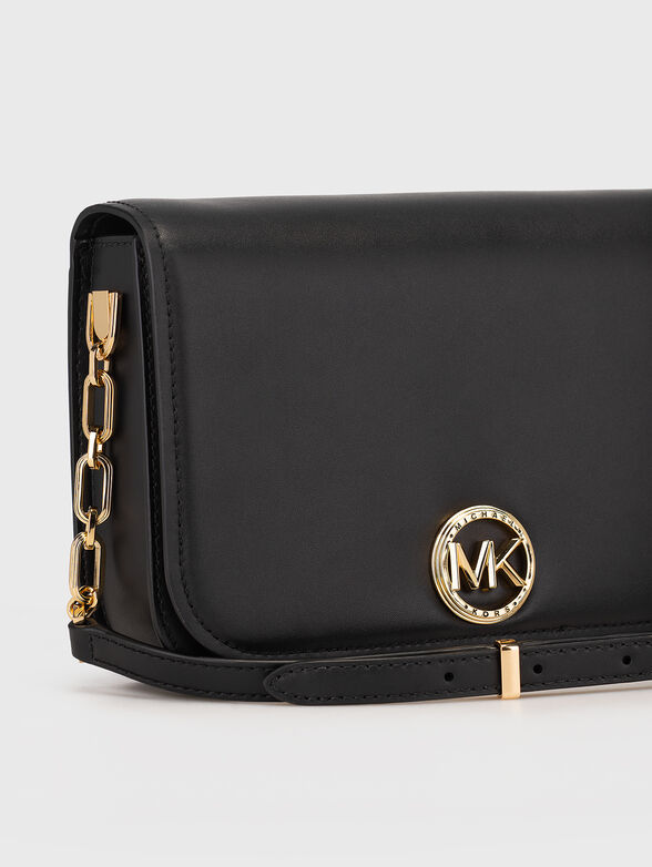Black leather crossbody bag - 5
