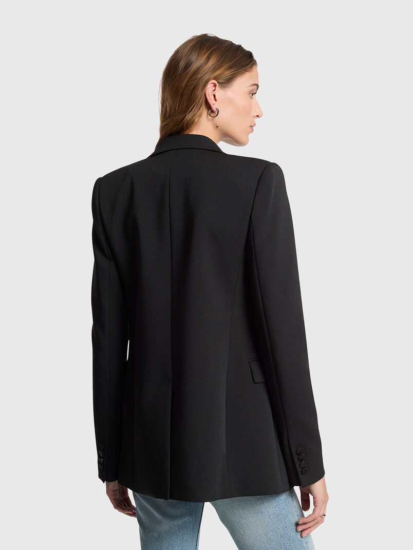 Stretch crepe blazer with feathers - 3