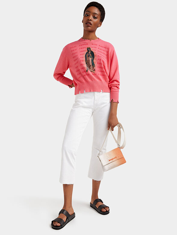 EVARISTA sweater with art details - 2