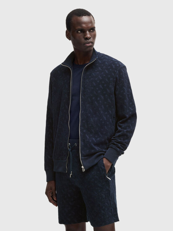 Sweatshirt with zip and logo print - 1