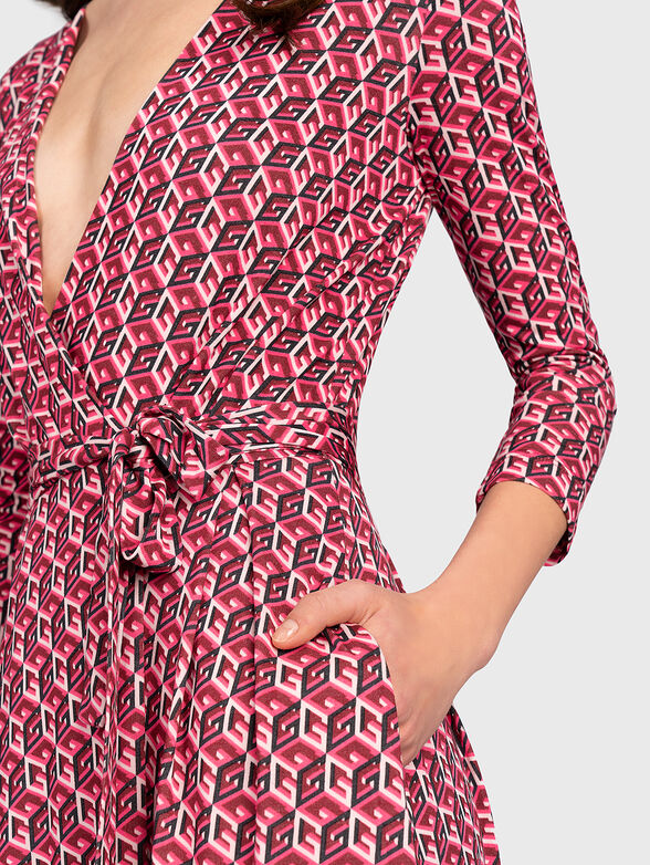 CHRISTIN Dress with monogram logo print - 3