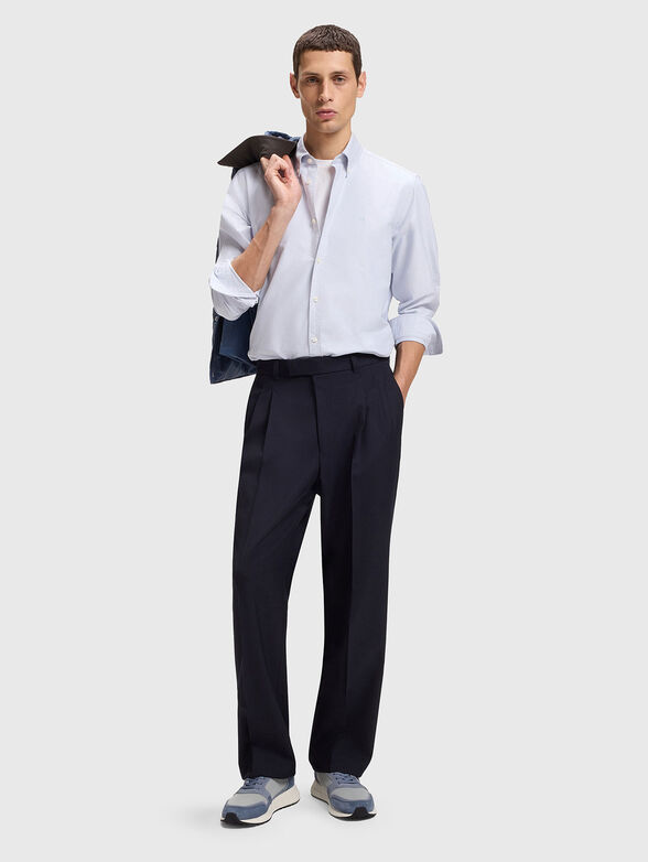 Cotton Oxford shirt with logo embroidery - 2