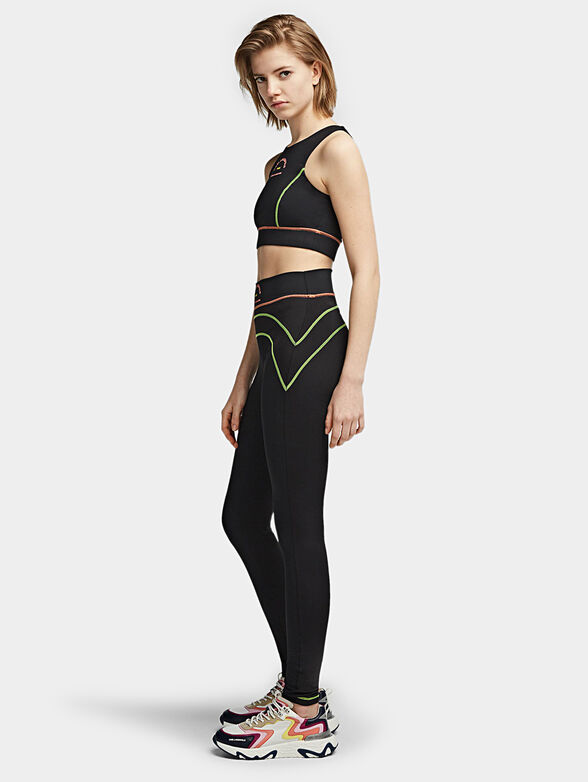 Leggings with logo inscription - 2