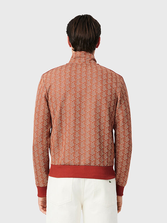 Sweatshirt with monogram print in brown - 3