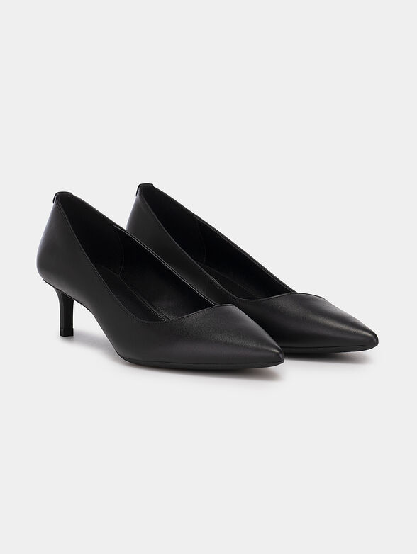 ALINA black leather heeled shoes - 2