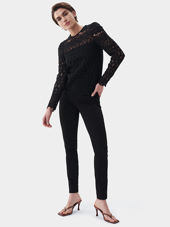 Black lace blouse - 6