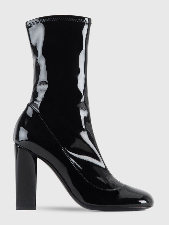 Pattern leather ankle boots - 1