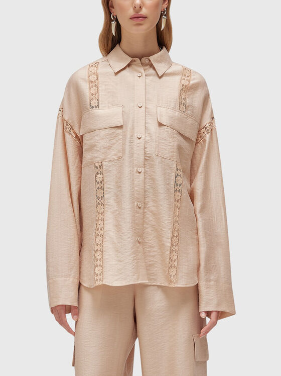 Риза от лиосел с джобове - 1