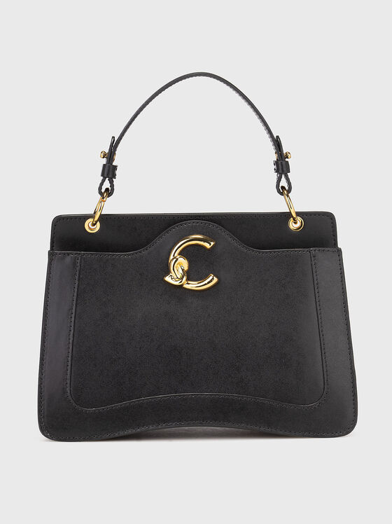 Кожена чанта с акцентно лого - 1