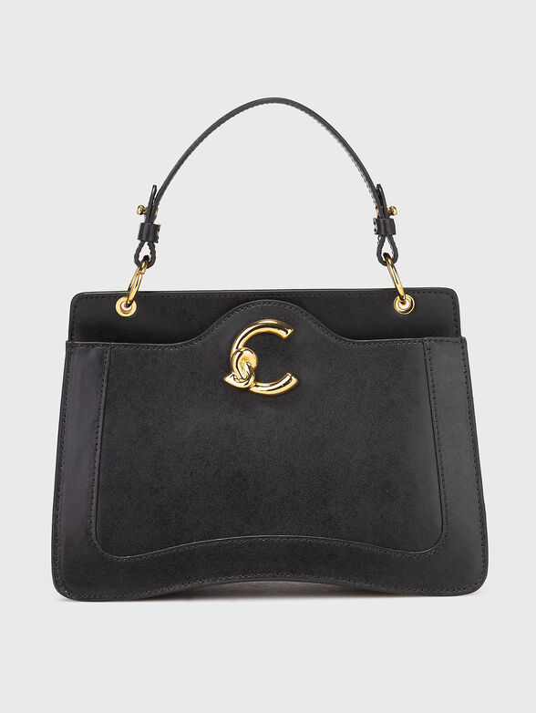 Beige leather bag with long strap - 1