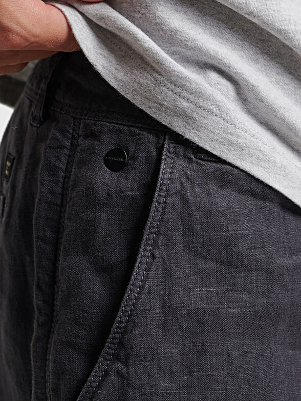 STUDIOS blue linen shorts - 4