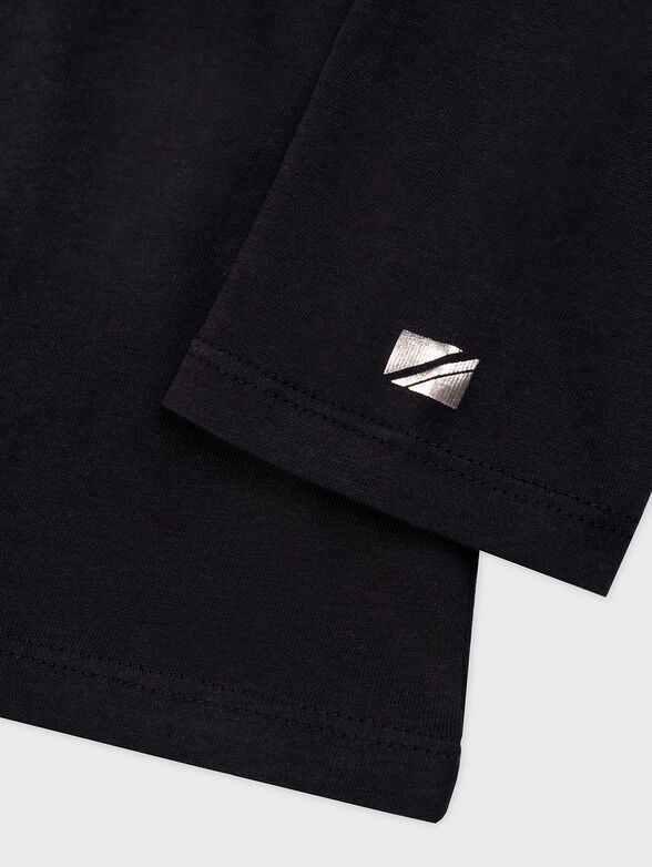 BLANCHE black blouse with long sleeve  - 3