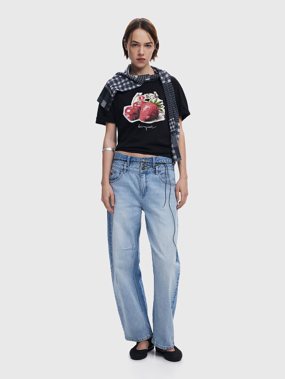 Cotton T-shirt with print - 2