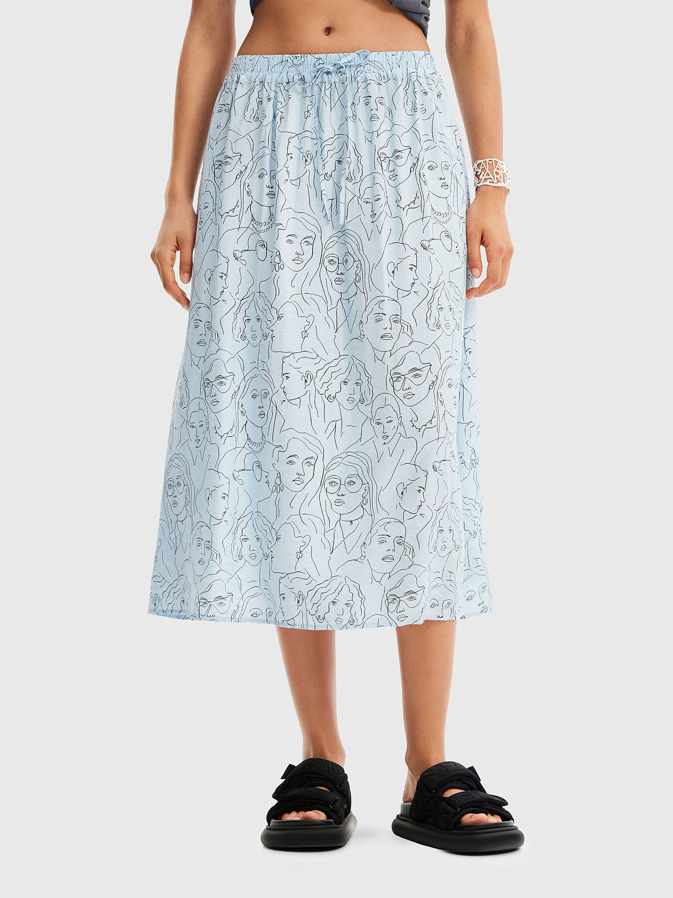 Midi skirt viscose store