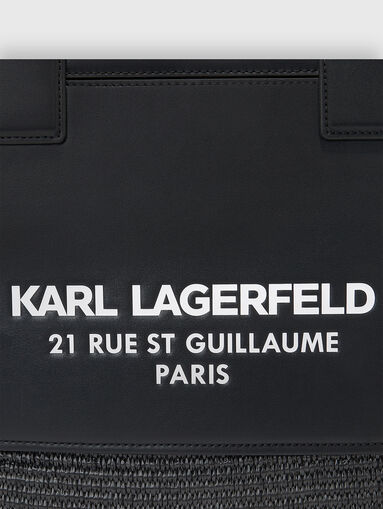 Black large bag with contrasting logo lettering - 4