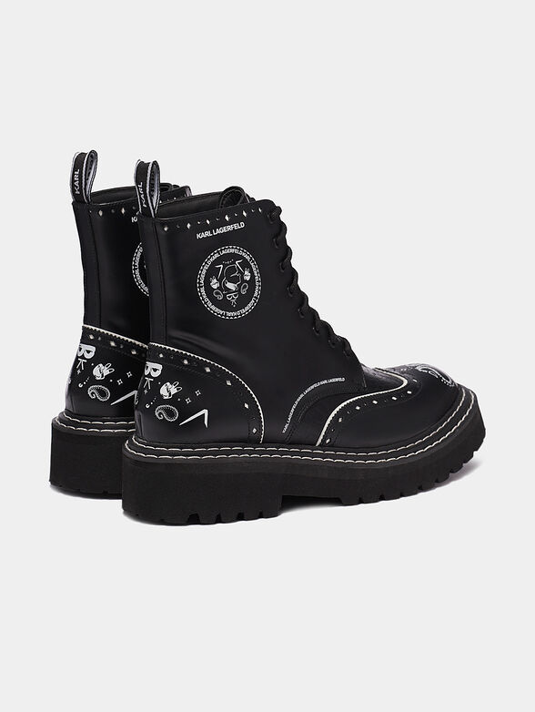 PATROL II Leather boots with print - 2