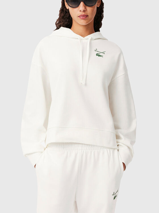 Суитшърт с качулка и лого - 1