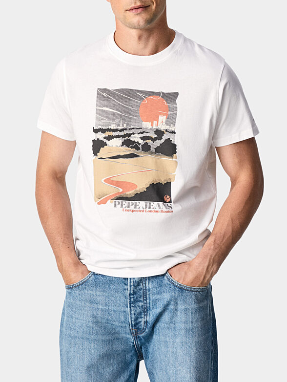 WAYNE T-shirt with maxi print - 1