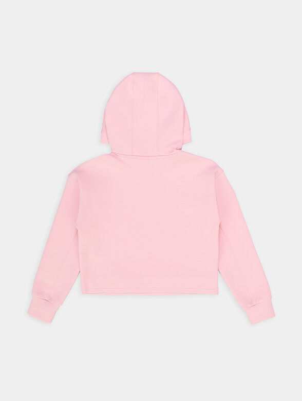 Pink sweatshirt with hood and logo detail - 2