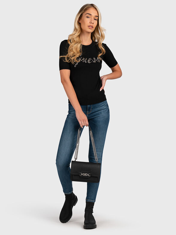 Jeans in blue color with logo patch - 4