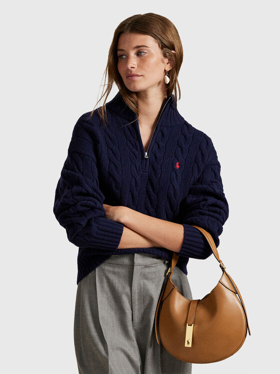 Wool and cashmere zip sweater - 1