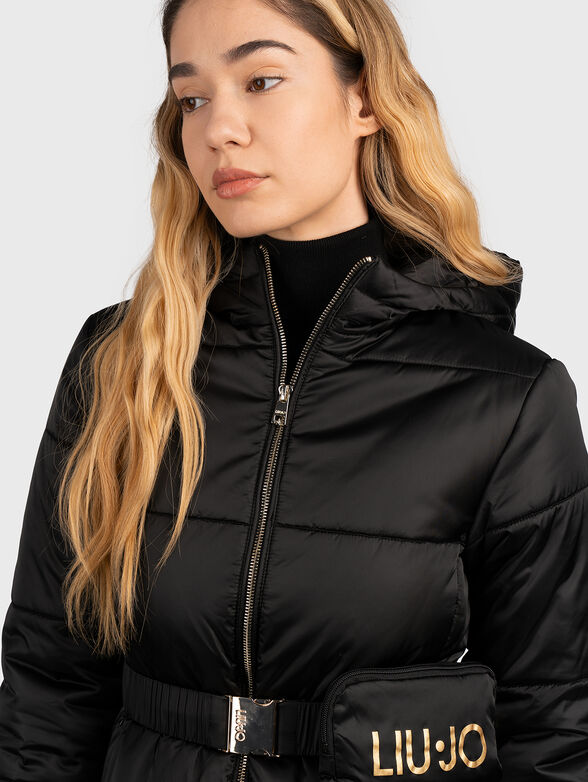 Black jacket with detachable belt purse - 4