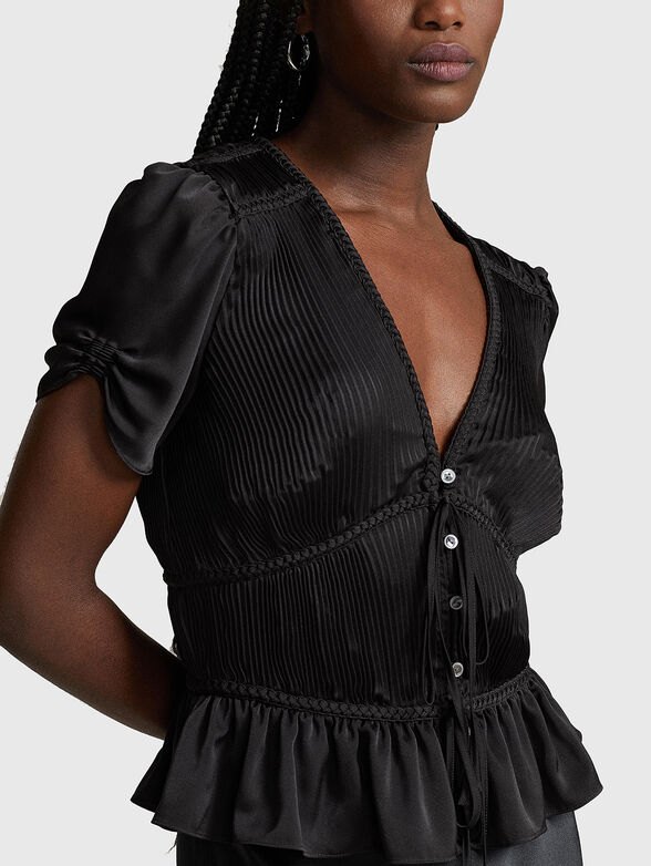 Short sleeve black blouse NYA  - 3