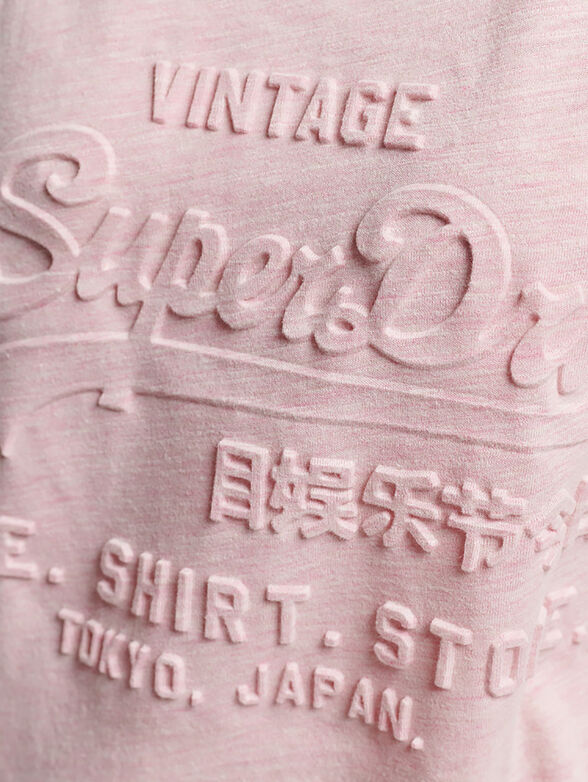 VINTAGE purple T-shirt with logo detail - 4