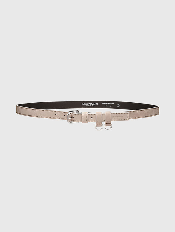 Leather belt with logo - 1