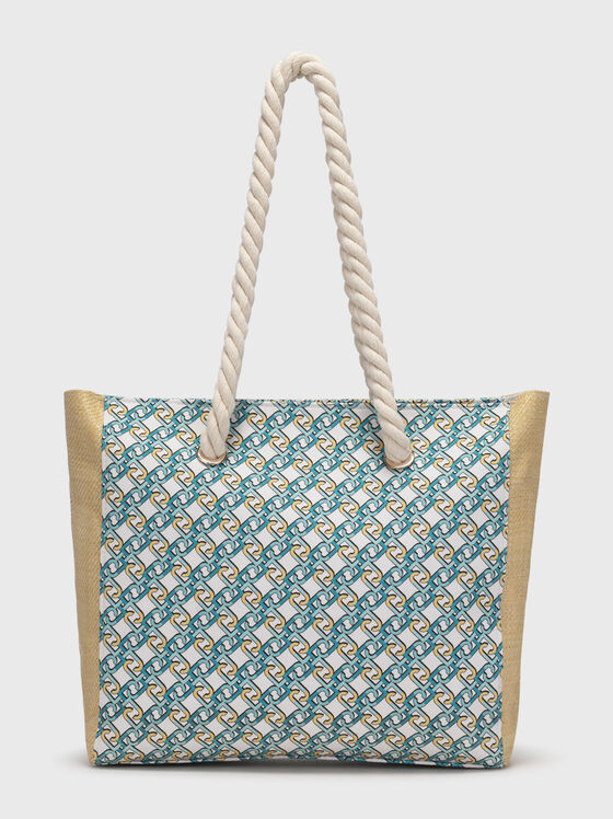 Плажна чанта с монограмен лого принт - 1