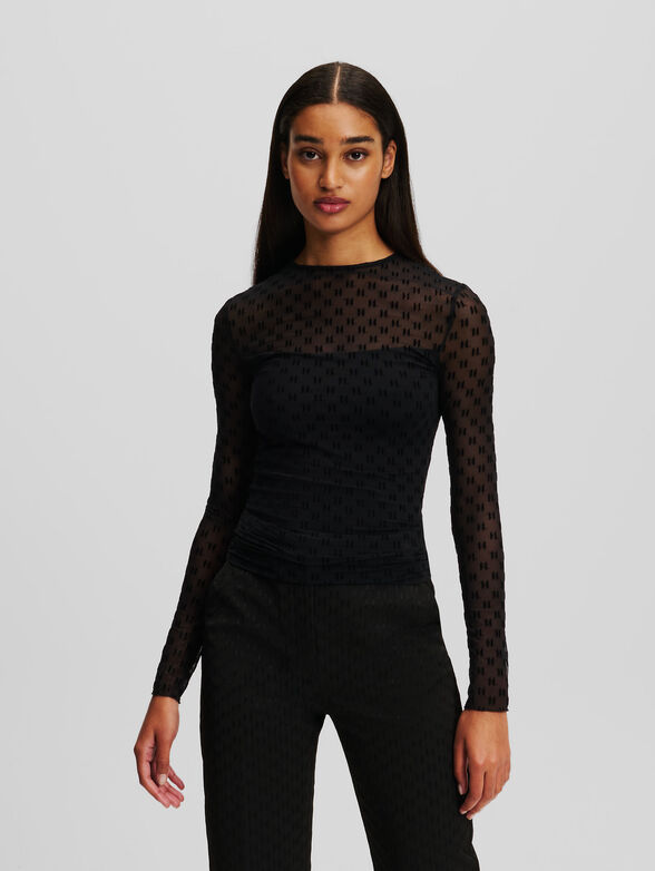 Blouse with monogram details - 1