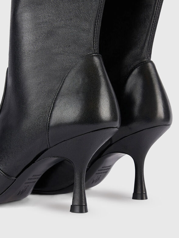 NAOMI 75 leather boots with heels - 3