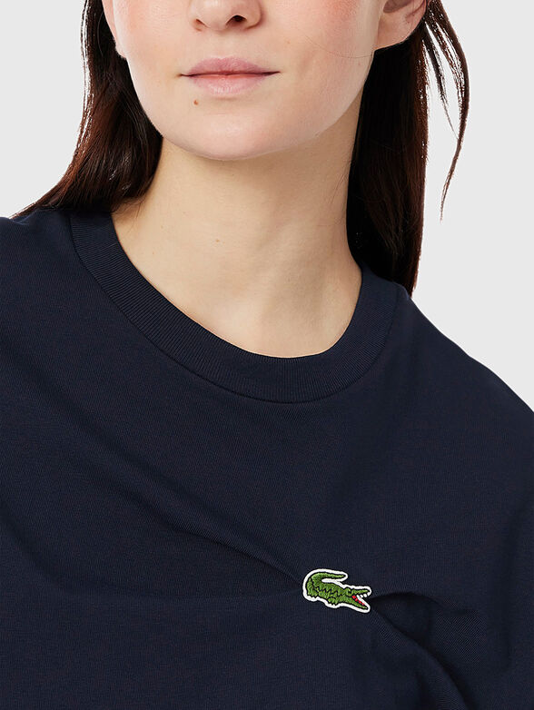 Cotton T-shirt with oval neckline - 4