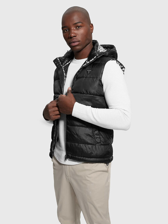 Black puffer vest - 1
