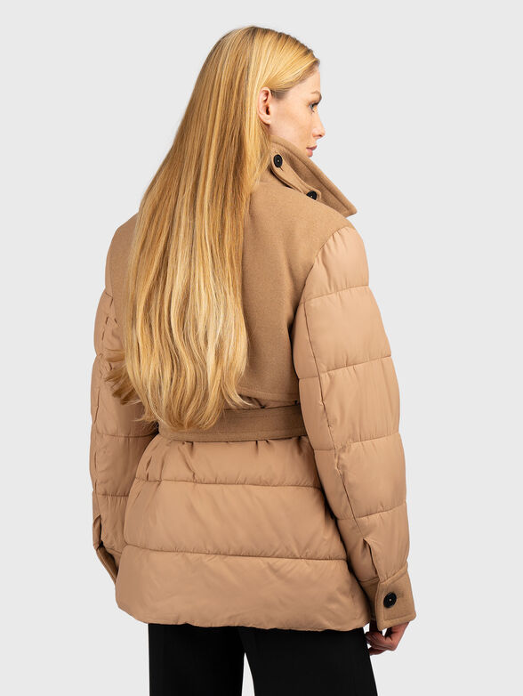 Quilted jacket with belt - 3