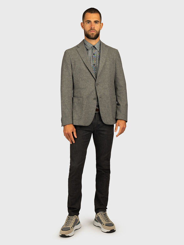 Checkered shirt with monogram print - 2