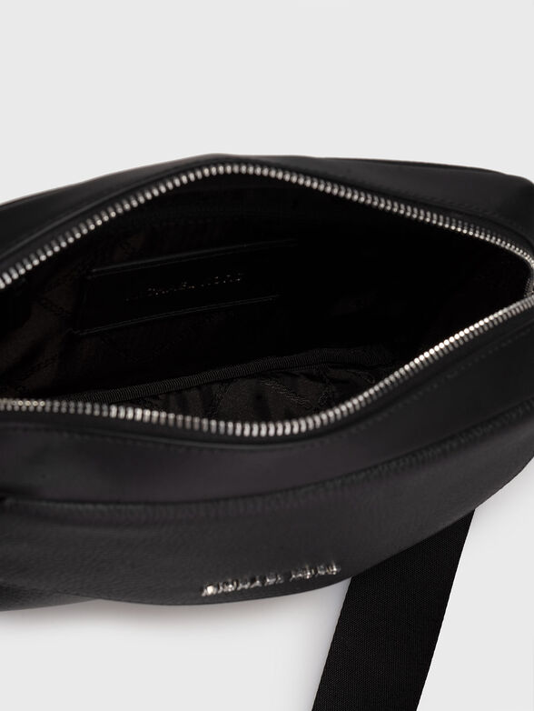 Leather crossbody bag with logo - 6