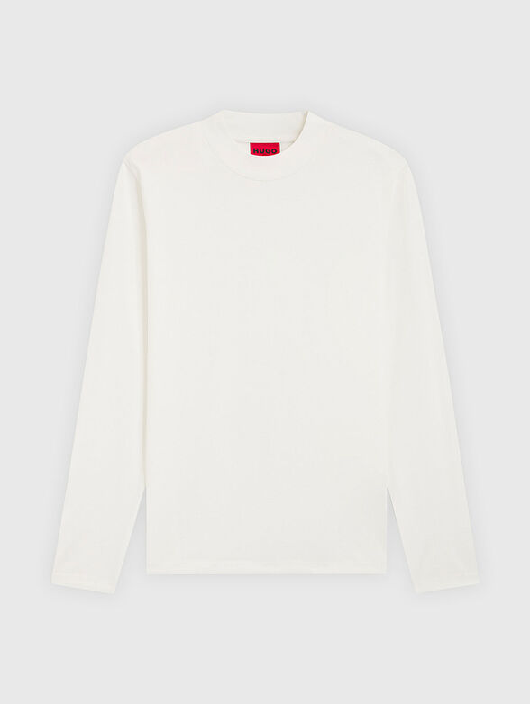 Long sleeved cotton slim blouse - 1