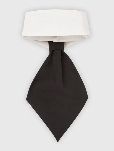 White collar with black tie - 3