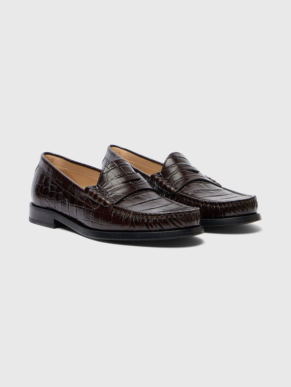 LOTTIE leather loafers with croco effect - 2