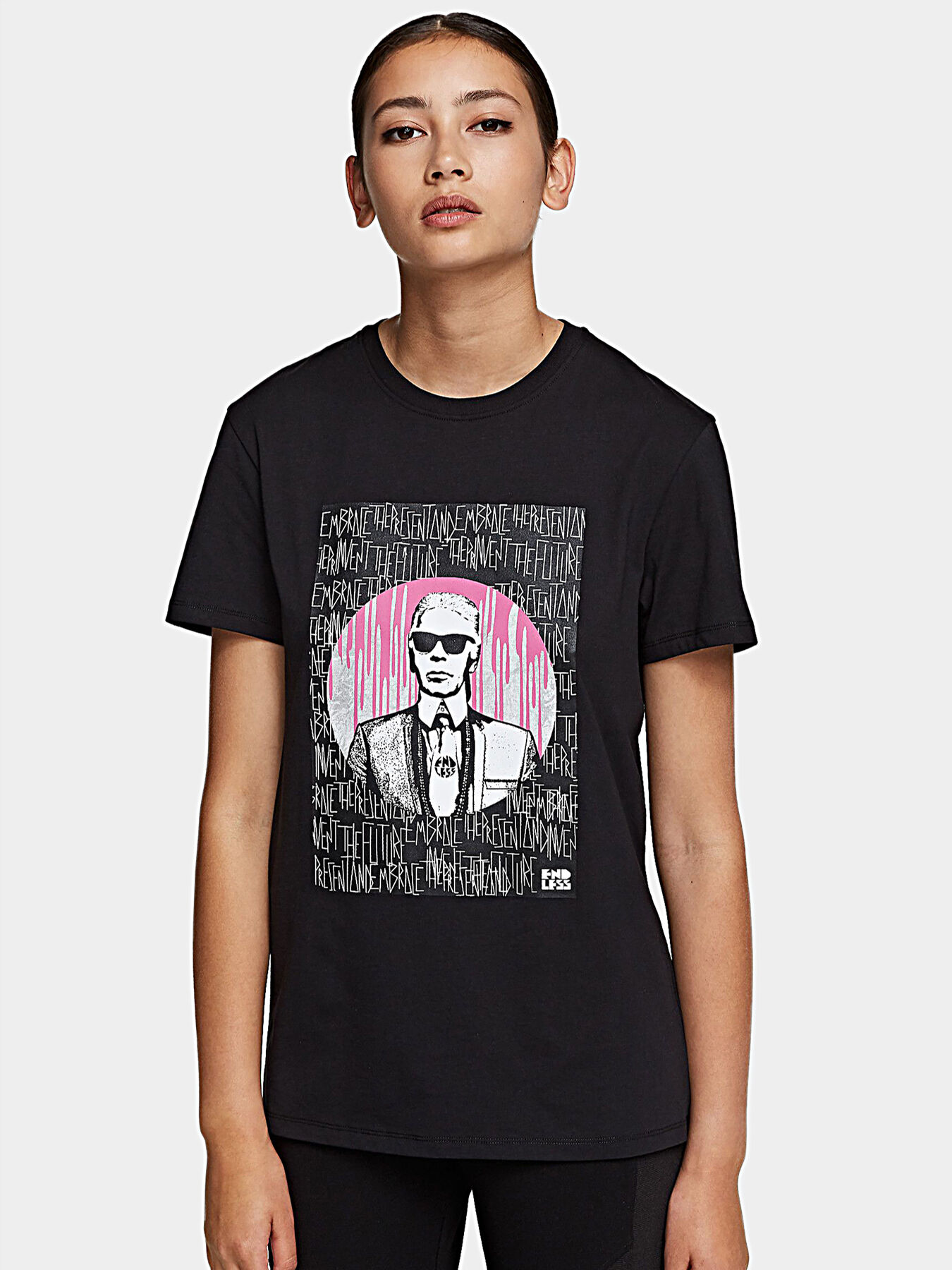 ENDLESS X KARL Black T-shirt brand Karl Lagerfeld