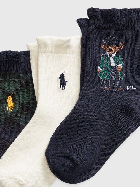 Set of three pairs of socks with Polo Bear print - 2